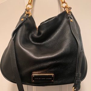 Marc by Marc Jacobs Black Leather Large Crossbody Purse